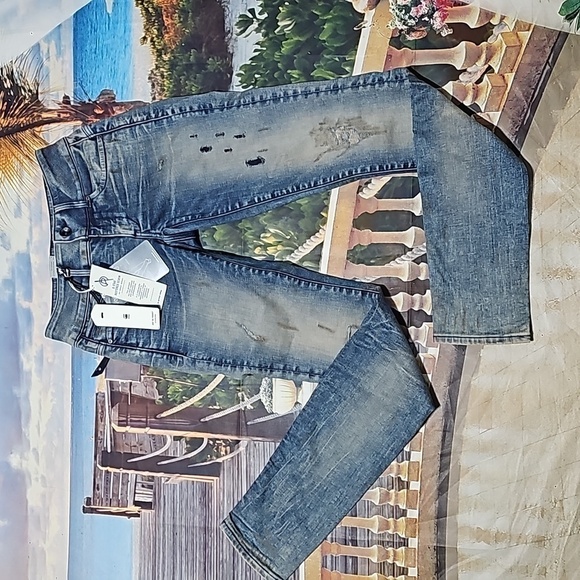 G-Star Restored Denim Distressed Skinny Jeans Midge Size 24 NWT - Picture 3 of 13